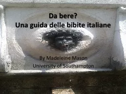 PPT-Da bere? Una guida delle bibite italiane