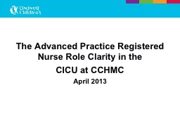 The  Advanced Practice  Registered Nurse Role Clarity in