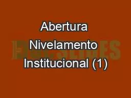 Abertura Nivelamento Institucional (1)