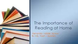 Hernando Middle School By Mrs. Hash - Librarian