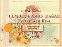 PPT-PEMROGRAMAN DASAR Pertemuan