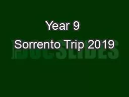 Year 9 Sorrento Trip 2019