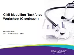 CIMI  Modelling  Taskforce Workshop (Groningen)