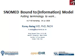 SNOMED Bound to (Information) Model