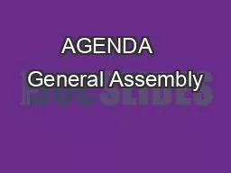 AGENDA   General Assembly