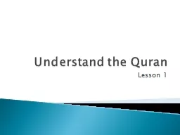 Understand the Quran Lesson 1