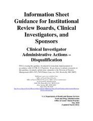 Information Sheet Guidance for Institutional Review Bo
