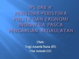 PPT-IPS Bab 4: Peristiwa-Peristiwa