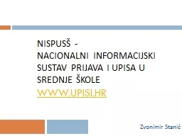 NISPUSŠ - Nacionalni informacijski sustav prijava i upisa u srednje škole