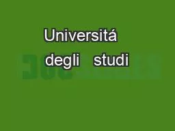 Universitá   degli   studi