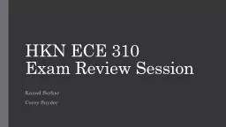 HKN ECE 310 Exam Review Session