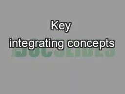 Key integrating concepts