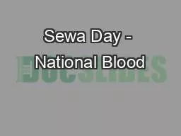 PPT-Sewa Day - National Blood