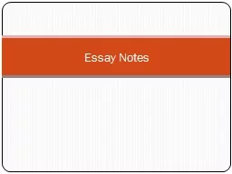 PPT-Essay Notes Notes on Thesis/Claim Statements