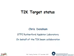 T2K Target status PASI Meeting