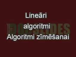 Lineāri  algoritmi Algoritmi zīmēšanai