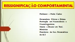 RESSIGNIFICAÇÃO COMPORTAMENTAL