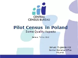 Pilot Census in Poland Some Quality