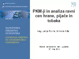 PKM-ji in analiza ravni cen hrane, pijače in tobaka