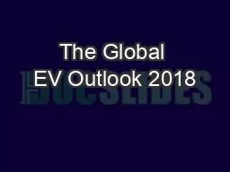 The Global EV Outlook 2018