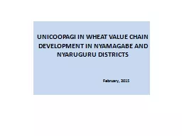 UNICOOPAGI IN WHEAT VALUE CHAIN DEVELOPMENT IN NYAMAGABE AND NYARUGURU DISTRICTS