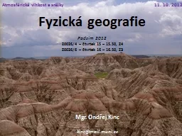 PPT-Fyzická geografie Podzim 2012