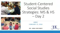 Student-Centered Social Studies Strategies: MS & HS – Day 2