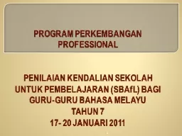 1 PROGRAM PERKEMBANGAN PROFESSIONAL