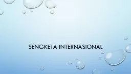 Sengketa internasional Pengertian Sengketa Internasional