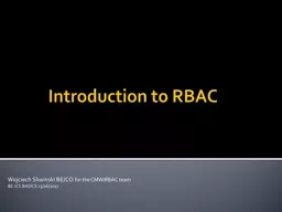 Introduction  to  RBAC Wojciech