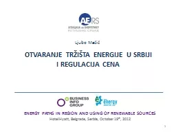 ENERGY PATHS IN REGION AND USING OF RENEWABLE SOURCES