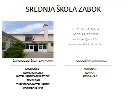 SREDNJA ŠKOLA ZABOK I. i C.