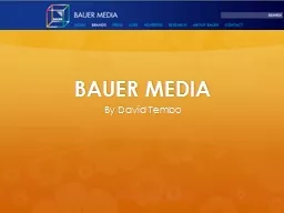 BAUER MEDIA By David  Tembo