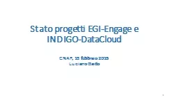 Il progetto EGI- Engage  e la