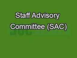 Staff Advisory Committee (SAC)