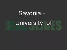 Savonia -  University  of