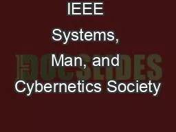 IEEE Systems, Man, and Cybernetics Society