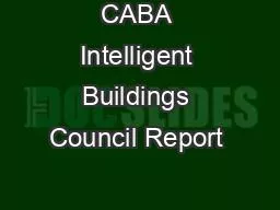 CABA Intelligent Buildings Council Report 
