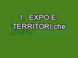 1.  EXPO E TERRITORI che