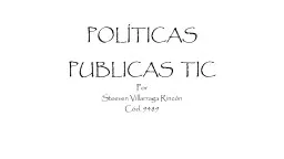 PPT-POLÍTICAS PUBLICAS TIC