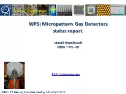 WP5: Micropattern  Gas  Detectors