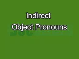 Indirect Object Pronouns