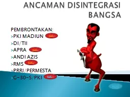 ANCAMAN DISINTEGRASI BANGSA