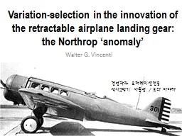 Variation-selection in the innovation of the retractable airplane landing gear: the Northrop
