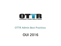 OTTR Admin Best Practices