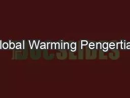 Global Warming Pengertian