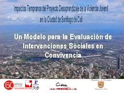 Un Modelo para la Evaluación de Intervenciones Sociales en Convivencia