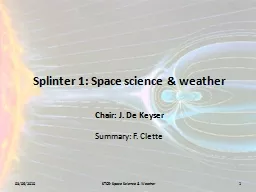 Splinter  1:  Space science & weather