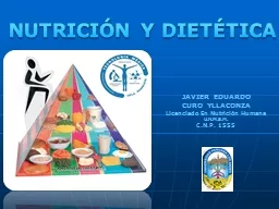 NUTRICIÓN Y DIETÉTICA JAVIER EDUARDO