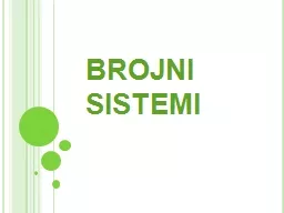 BROJNI  SISTEMI Bro j ni